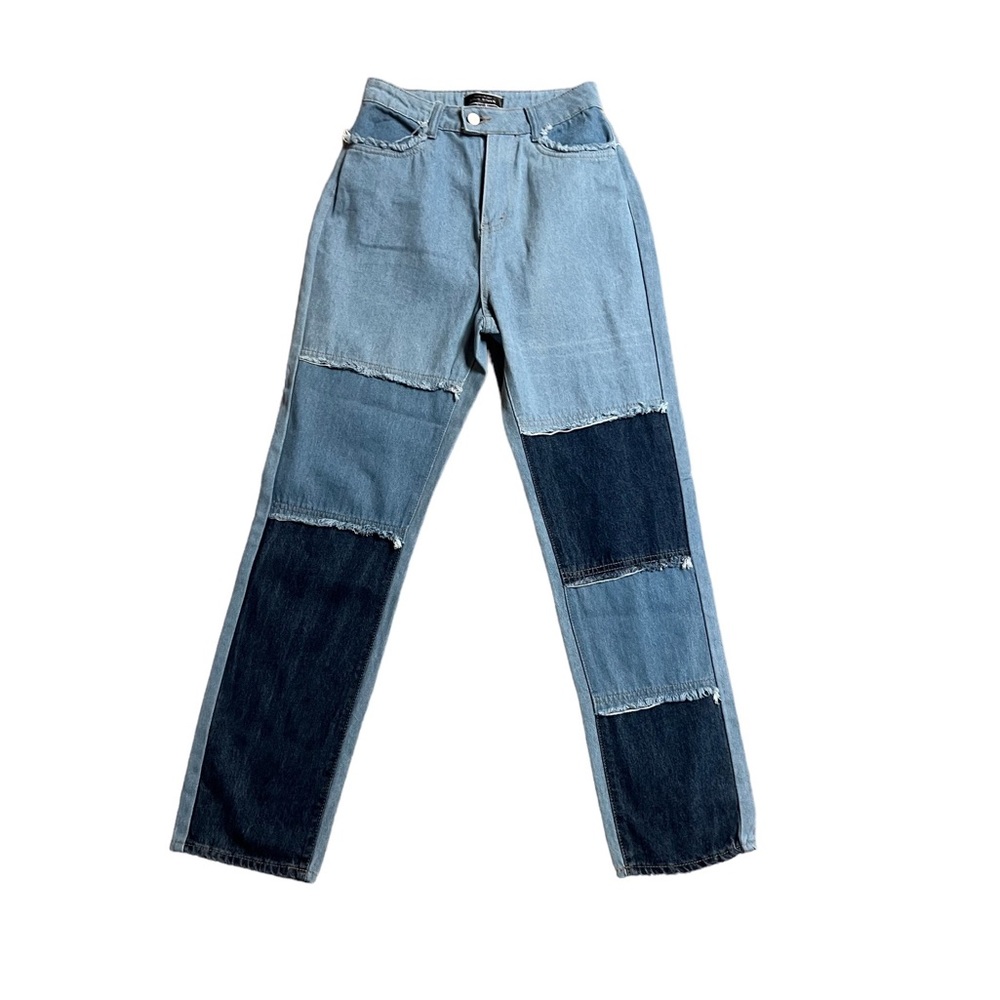Size small, patchwork jeans from Blue Blush